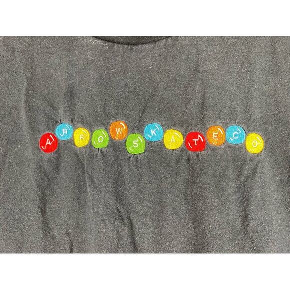 Arrow Skate Co. Women's S Black Embroidered Spell Out Logo T-Shirt - Picture 2 of 4